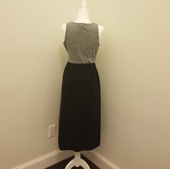 Praradox mixed media gray/black dress w/ pockets - Picture 2 of 4